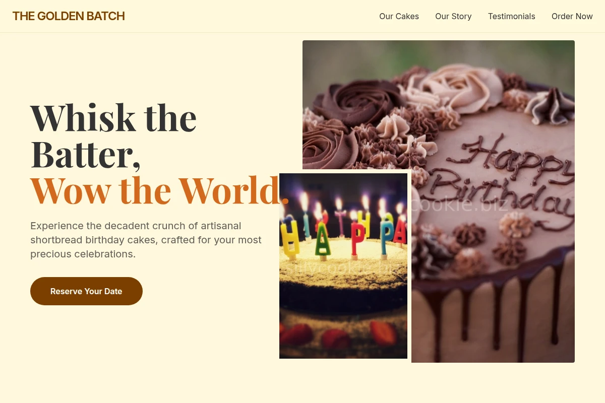 Shortbread Birthday Cake